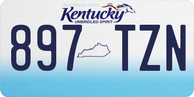 KY license plate 897TZN