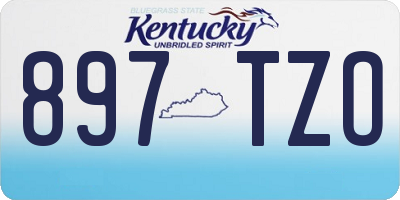 KY license plate 897TZO