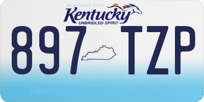 KY license plate 897TZP