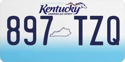 KY license plate 897TZQ