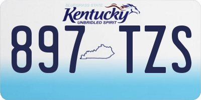 KY license plate 897TZS