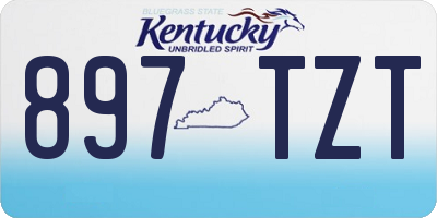 KY license plate 897TZT
