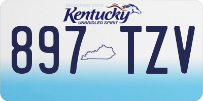KY license plate 897TZV