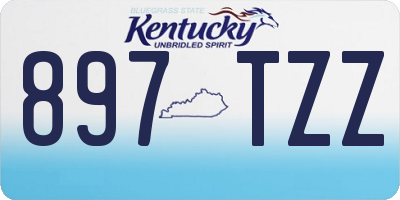 KY license plate 897TZZ