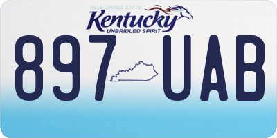 KY license plate 897UAB