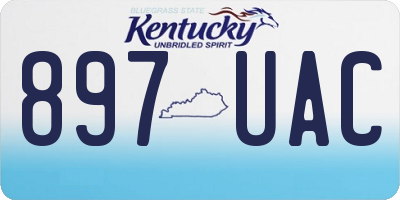 KY license plate 897UAC