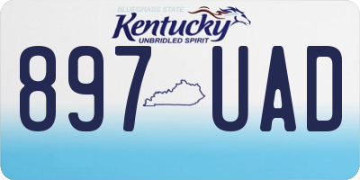 KY license plate 897UAD