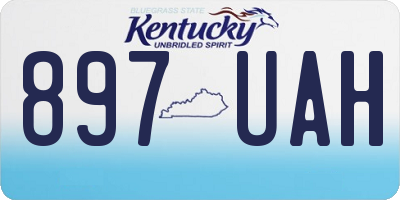 KY license plate 897UAH