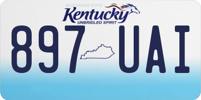 KY license plate 897UAI