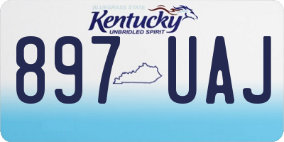 KY license plate 897UAJ