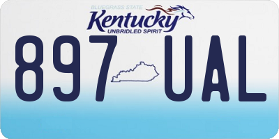 KY license plate 897UAL