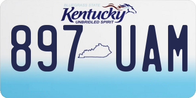 KY license plate 897UAM