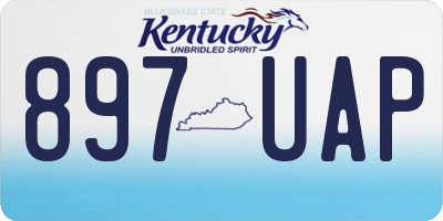 KY license plate 897UAP