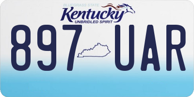 KY license plate 897UAR