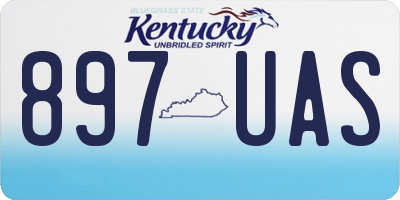 KY license plate 897UAS