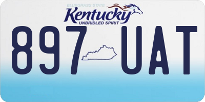 KY license plate 897UAT
