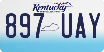 KY license plate 897UAY