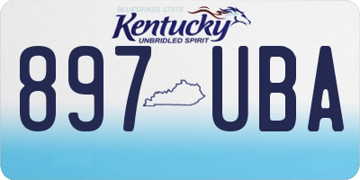 KY license plate 897UBA