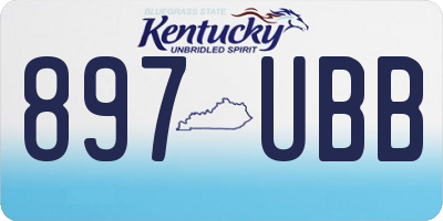 KY license plate 897UBB