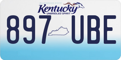 KY license plate 897UBE