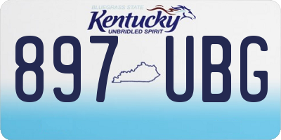 KY license plate 897UBG