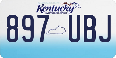KY license plate 897UBJ