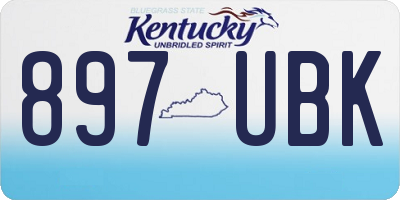 KY license plate 897UBK