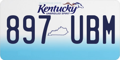 KY license plate 897UBM