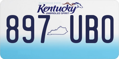 KY license plate 897UBO