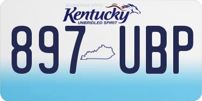 KY license plate 897UBP