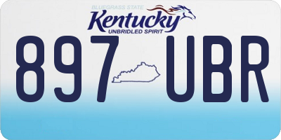 KY license plate 897UBR