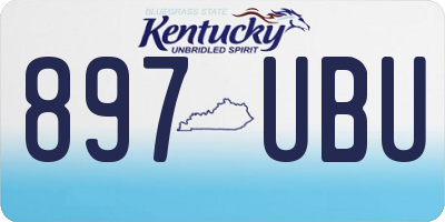 KY license plate 897UBU