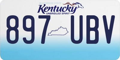KY license plate 897UBV