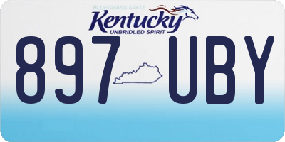 KY license plate 897UBY