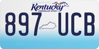 KY license plate 897UCB