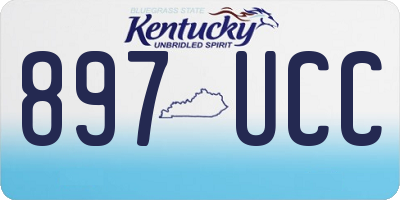 KY license plate 897UCC