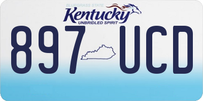 KY license plate 897UCD