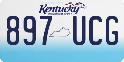 KY license plate 897UCG
