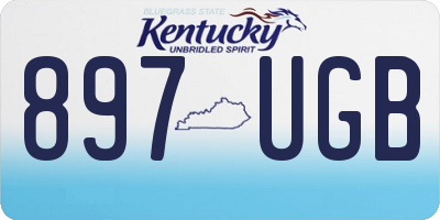 KY license plate 897UGB