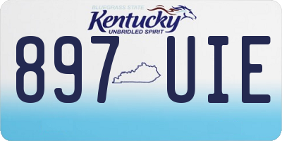 KY license plate 897UIE