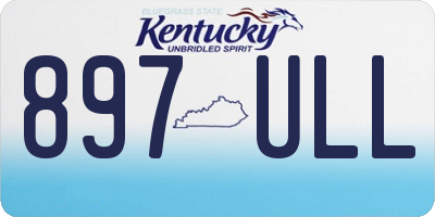 KY license plate 897ULL