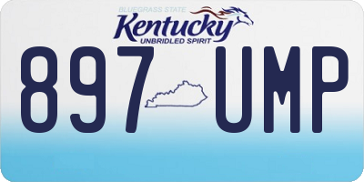 KY license plate 897UMP