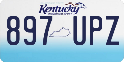 KY license plate 897UPZ