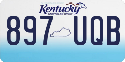 KY license plate 897UQB