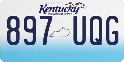 KY license plate 897UQG