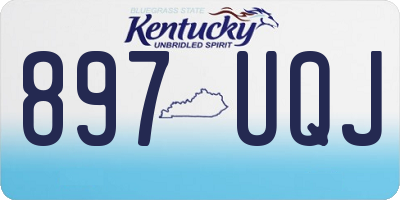 KY license plate 897UQJ