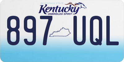 KY license plate 897UQL
