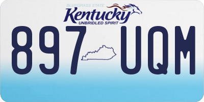KY license plate 897UQM