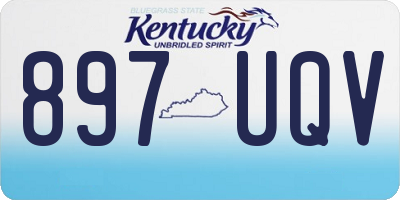 KY license plate 897UQV