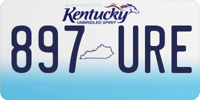 KY license plate 897URE